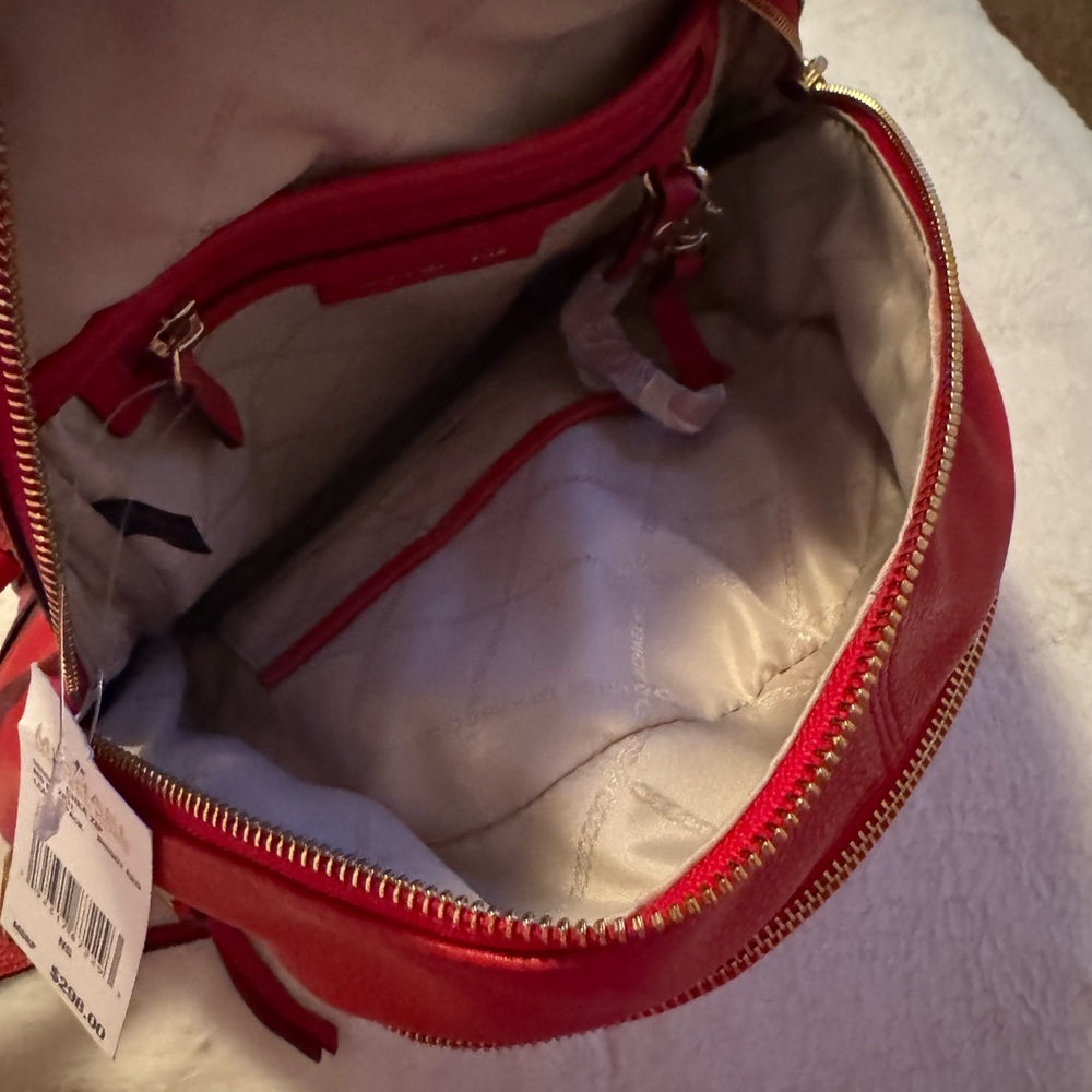 Michael Kors Bold Red Backpack - image 4